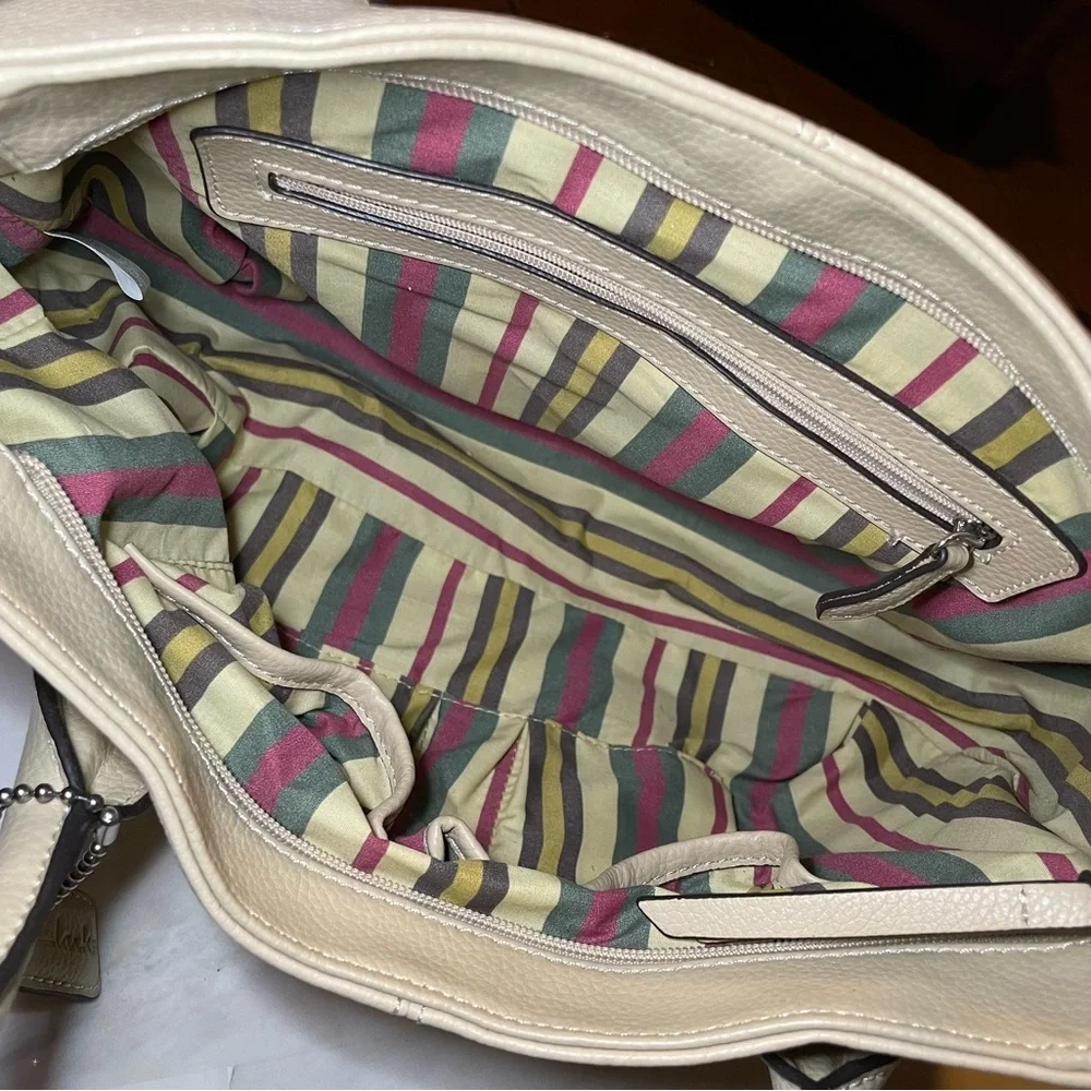 Clarks Beige Leather Tote Bag
